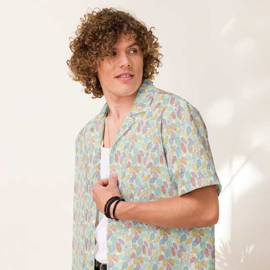 Chocolate print - Unisex button shirt