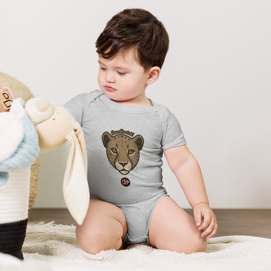 Choco-Cheetah Baby short sleeve one piece