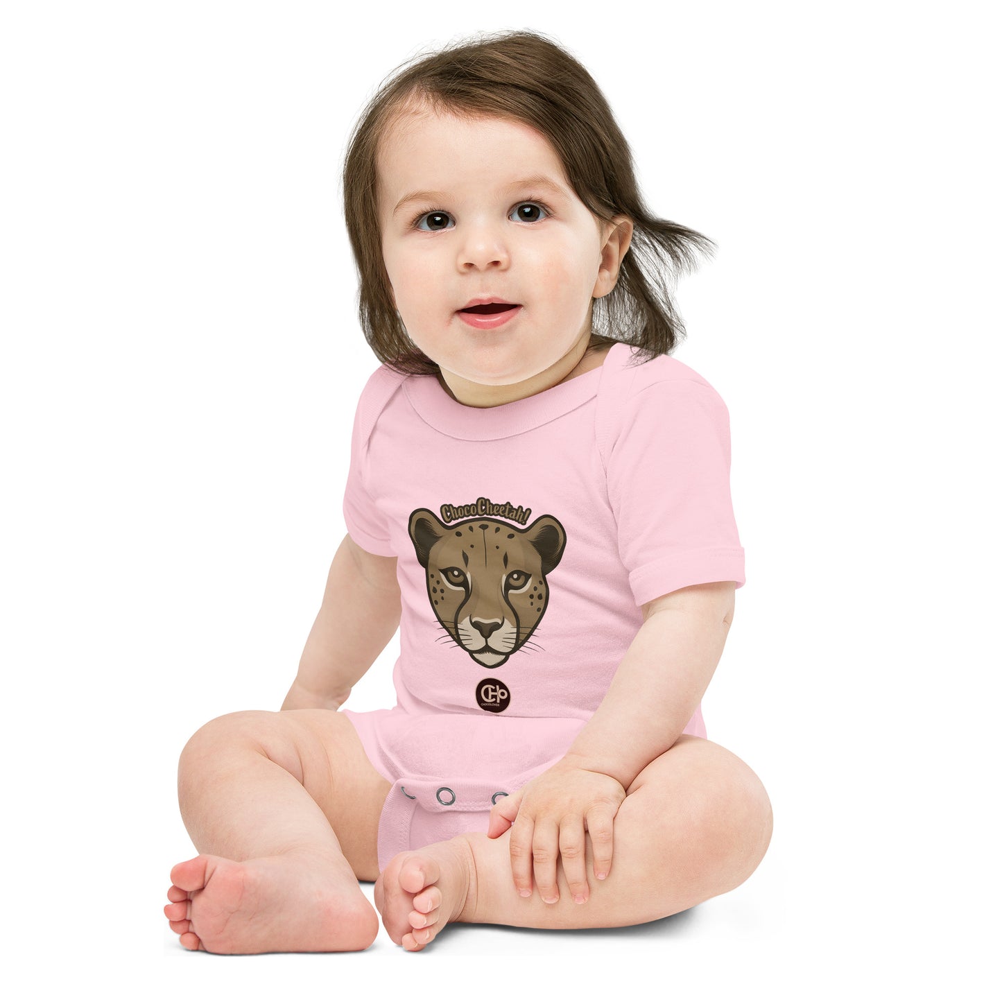 Choco-Cheetah Baby short sleeve one piece