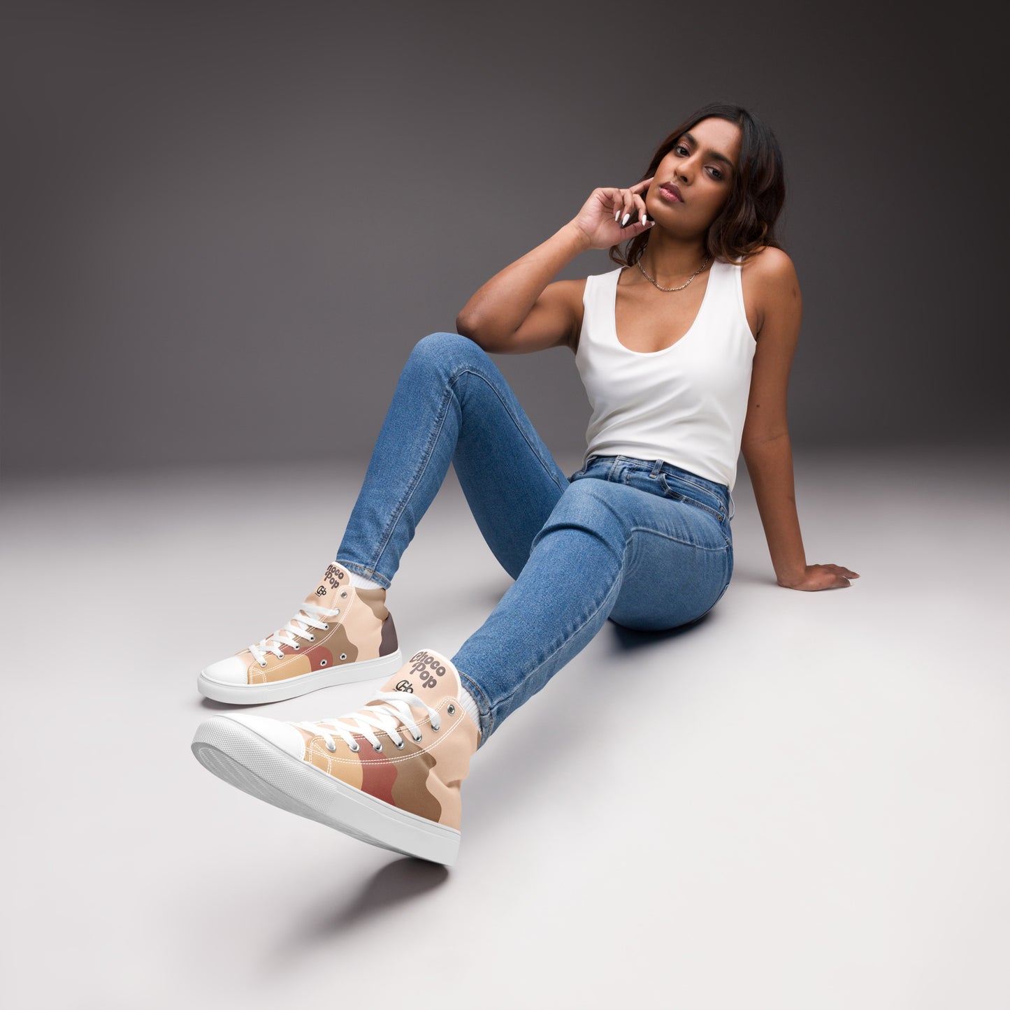 ChocoDreams - Women’s high top canvas shoes