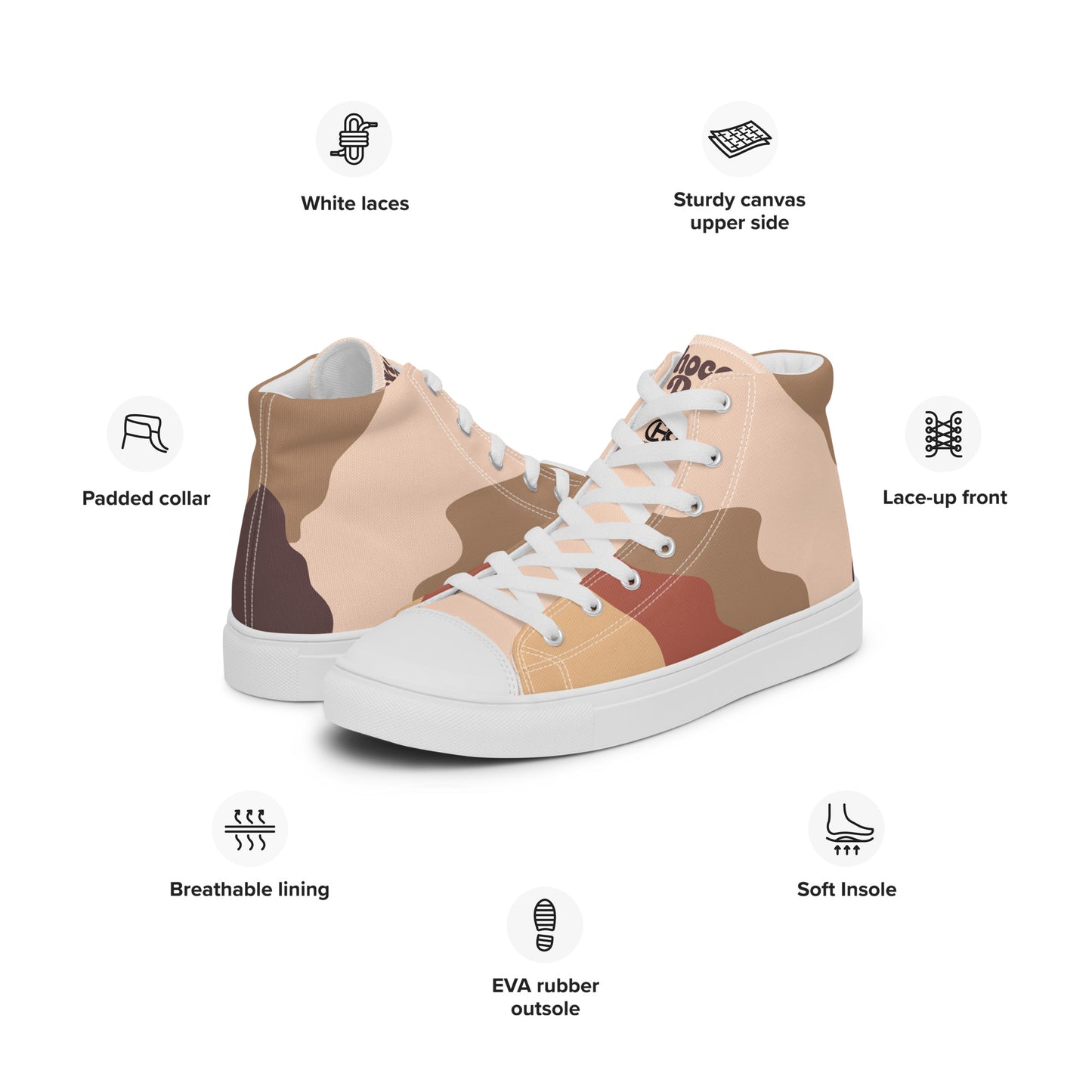 ChocoDreams - Women’s high top canvas shoes